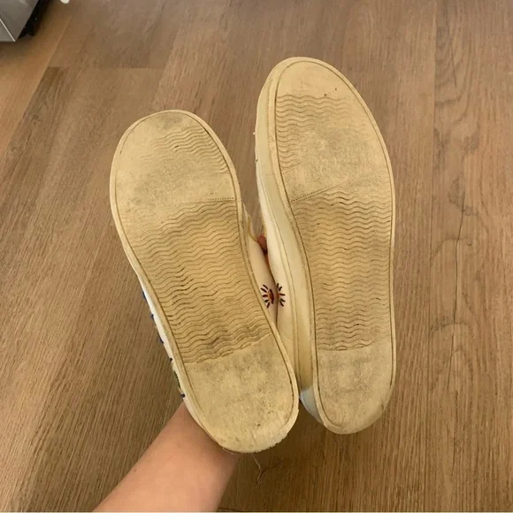 Soludos Lockhart Embroidery White Leather Sneakers Size 7.5 - Picture 6 of 8